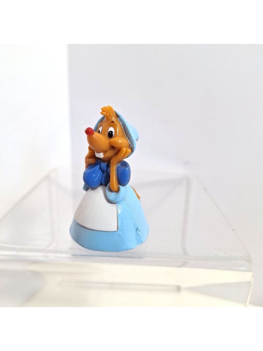 Cinderella Mouse Suzy PVC Figure 2 Inch Blue Dress Vintage Disney - Picture 3 of 10